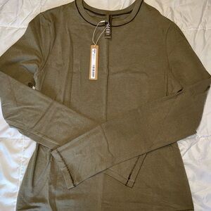 ❗️SOLD❗️Skims Cotton Jersey T-Shirt Long Sleeve Army